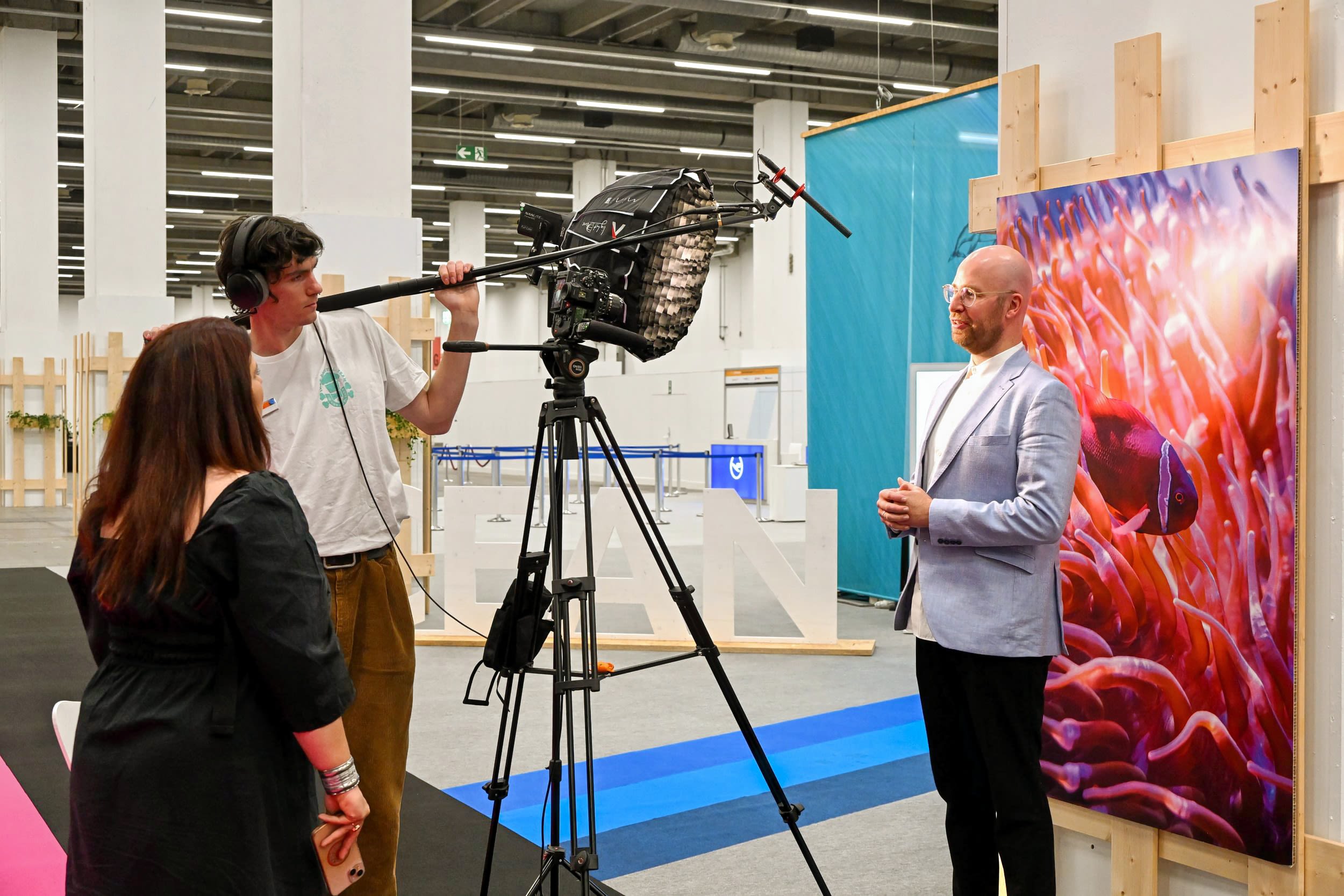 Person talking to camera